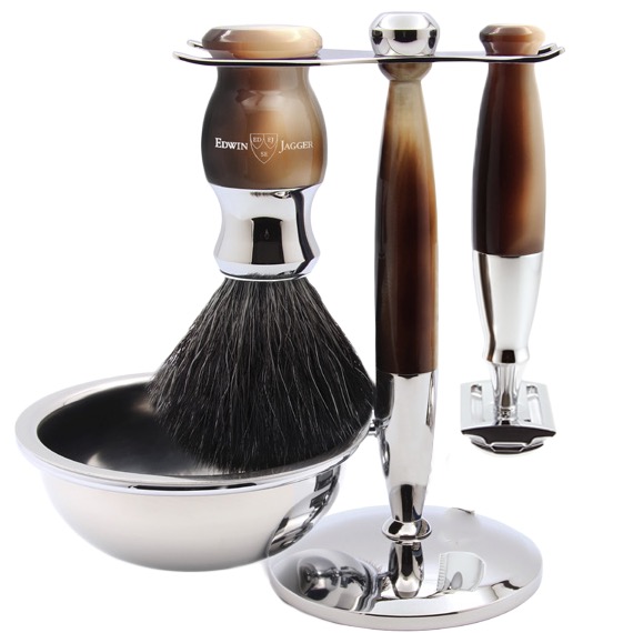 Scheerset met bowl Diffusion 37 - Safety Razor - Fibre - Light Horn