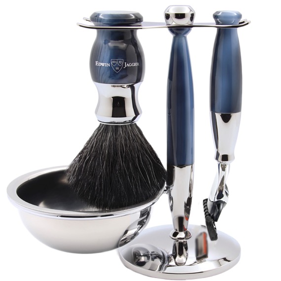 Scheerset met bowl Diffusion 37 - Fusion - Fibre - Blue Horn