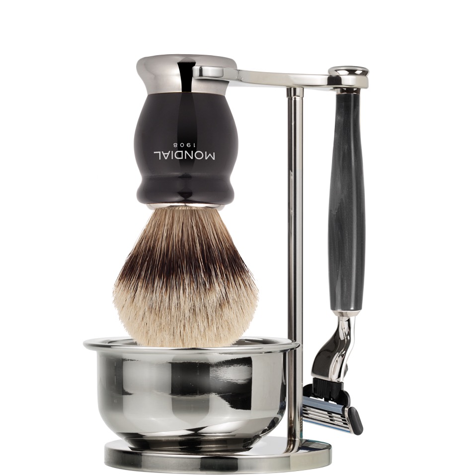 Scheerset & Bowl Moxon Mach3 - Silvertip Dassenhaar - Black Pearl