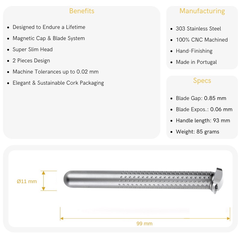Single Edge Razor Amakuni - Mat Stainless Steel