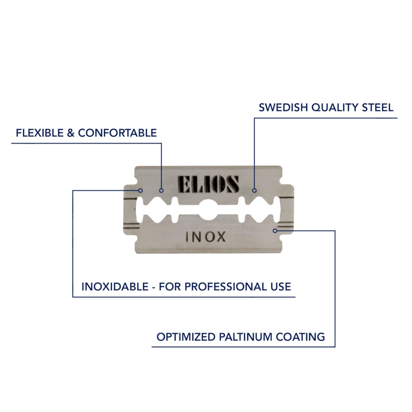 Grootverpakking Elios Double Edge Blades Inoxidable