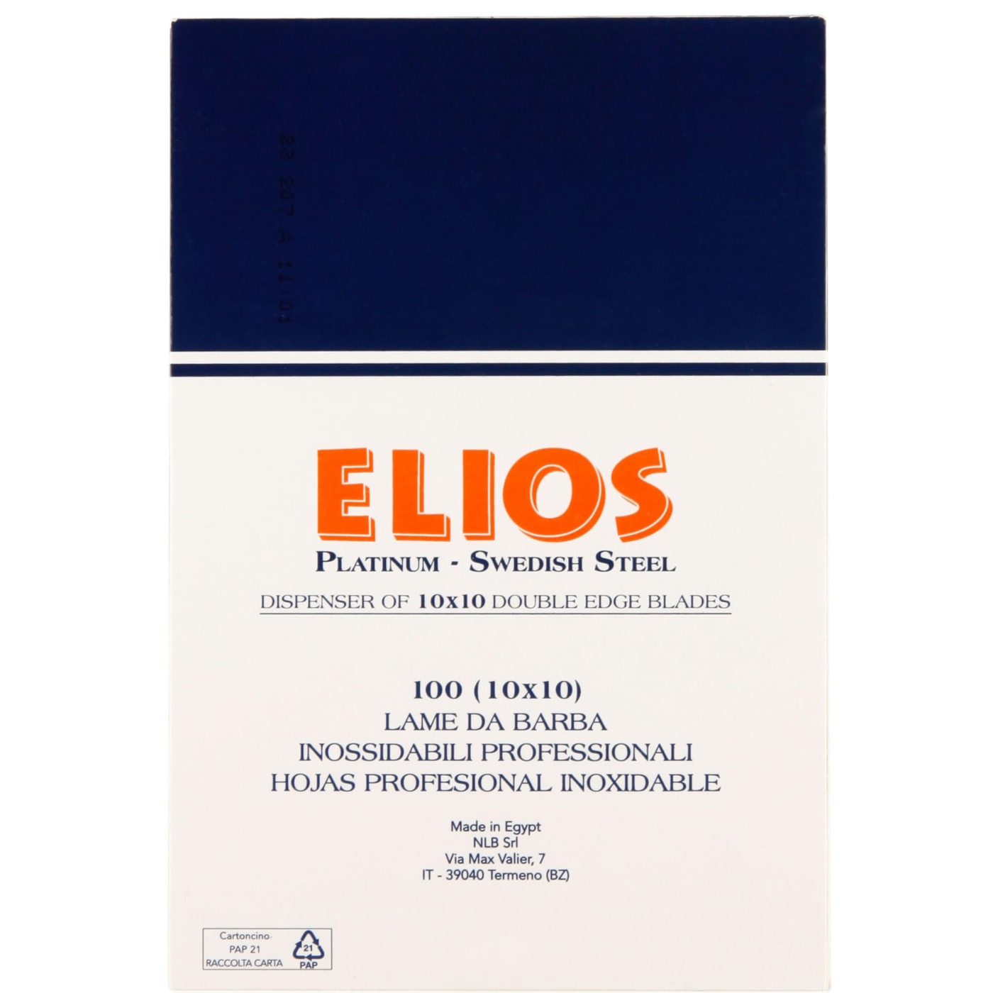 Grootverpakking Elios Double Edge Blades Inoxidable