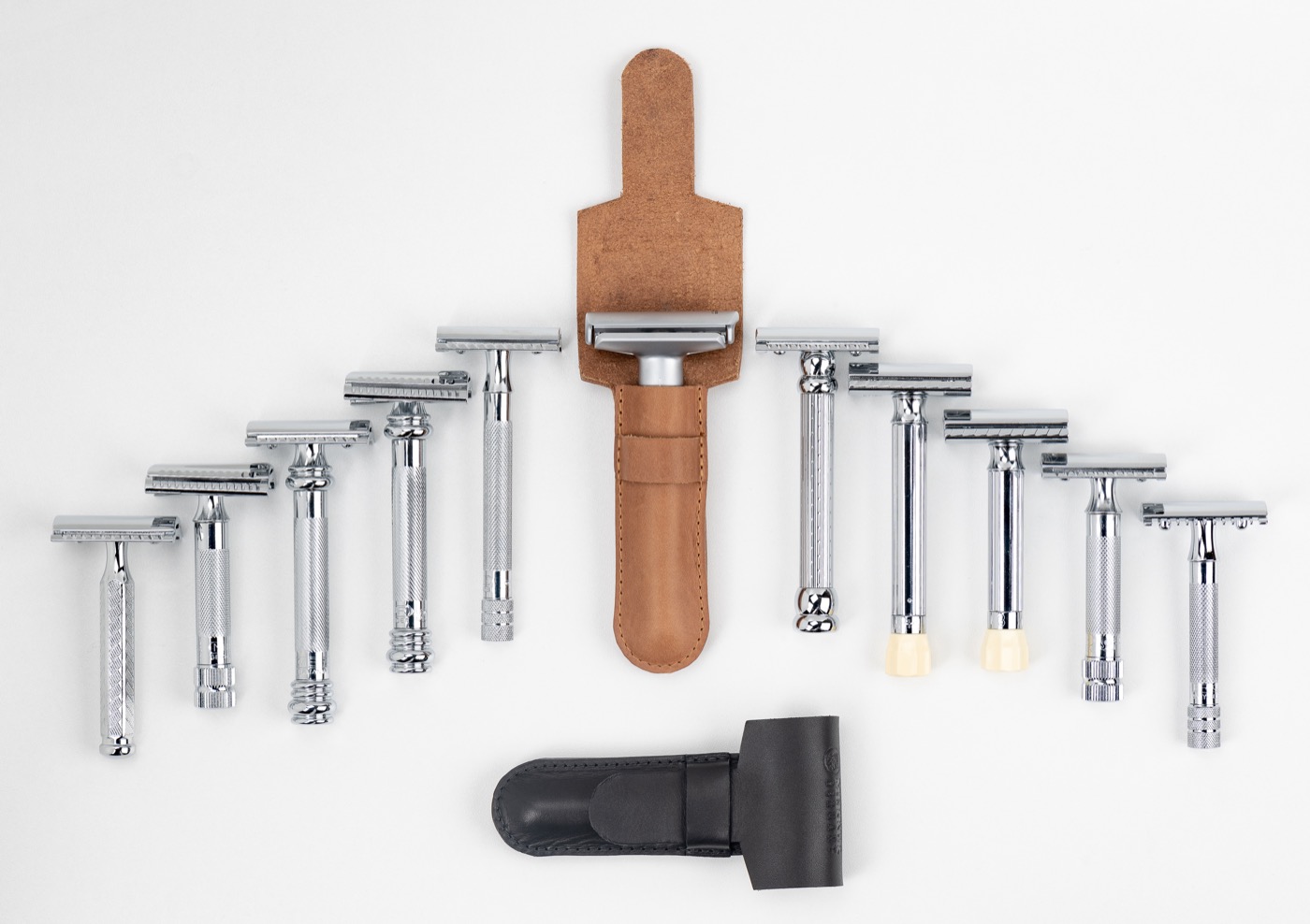 Zwart leder Etui maat S