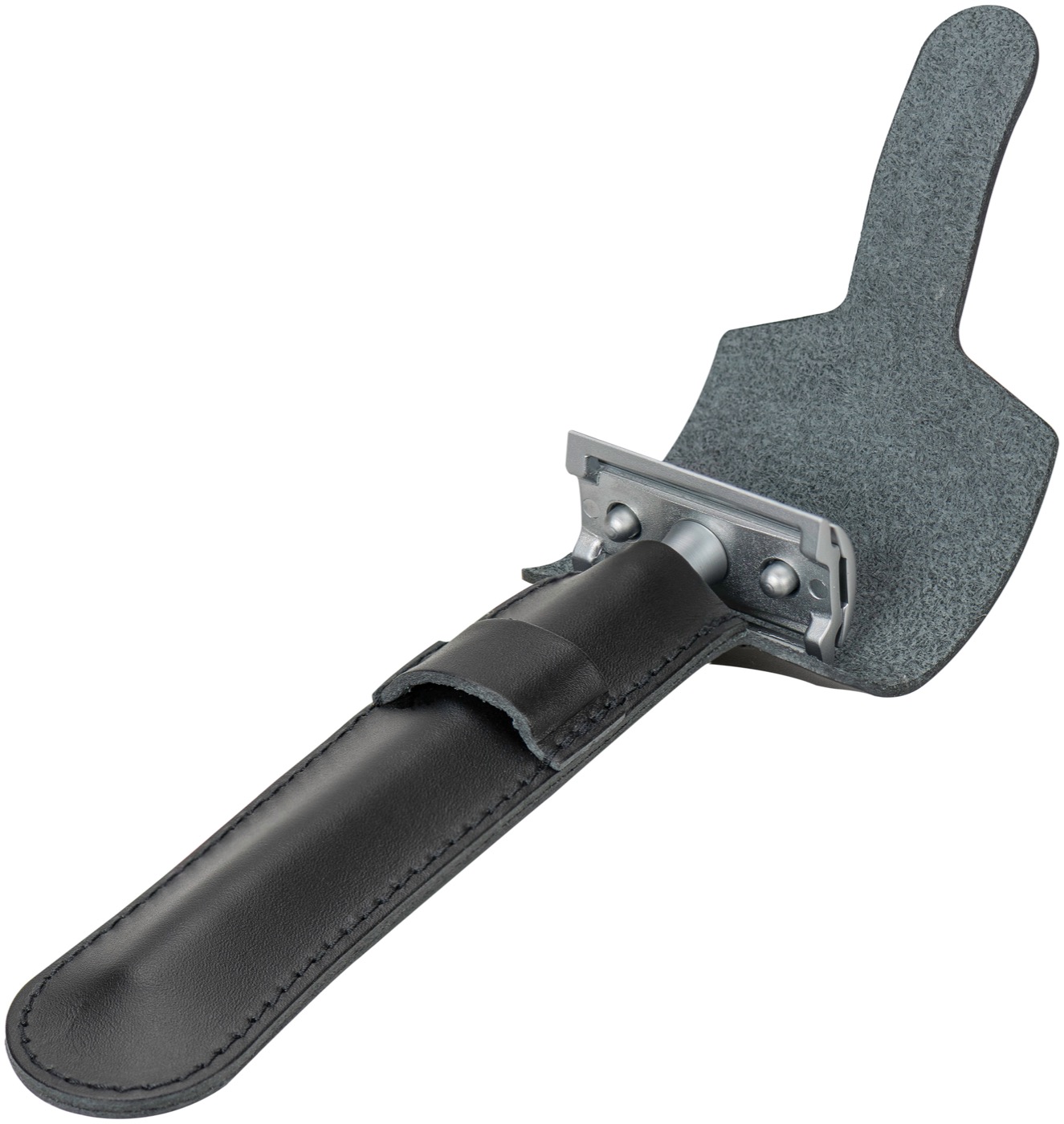 Zwart leder Etui maat L