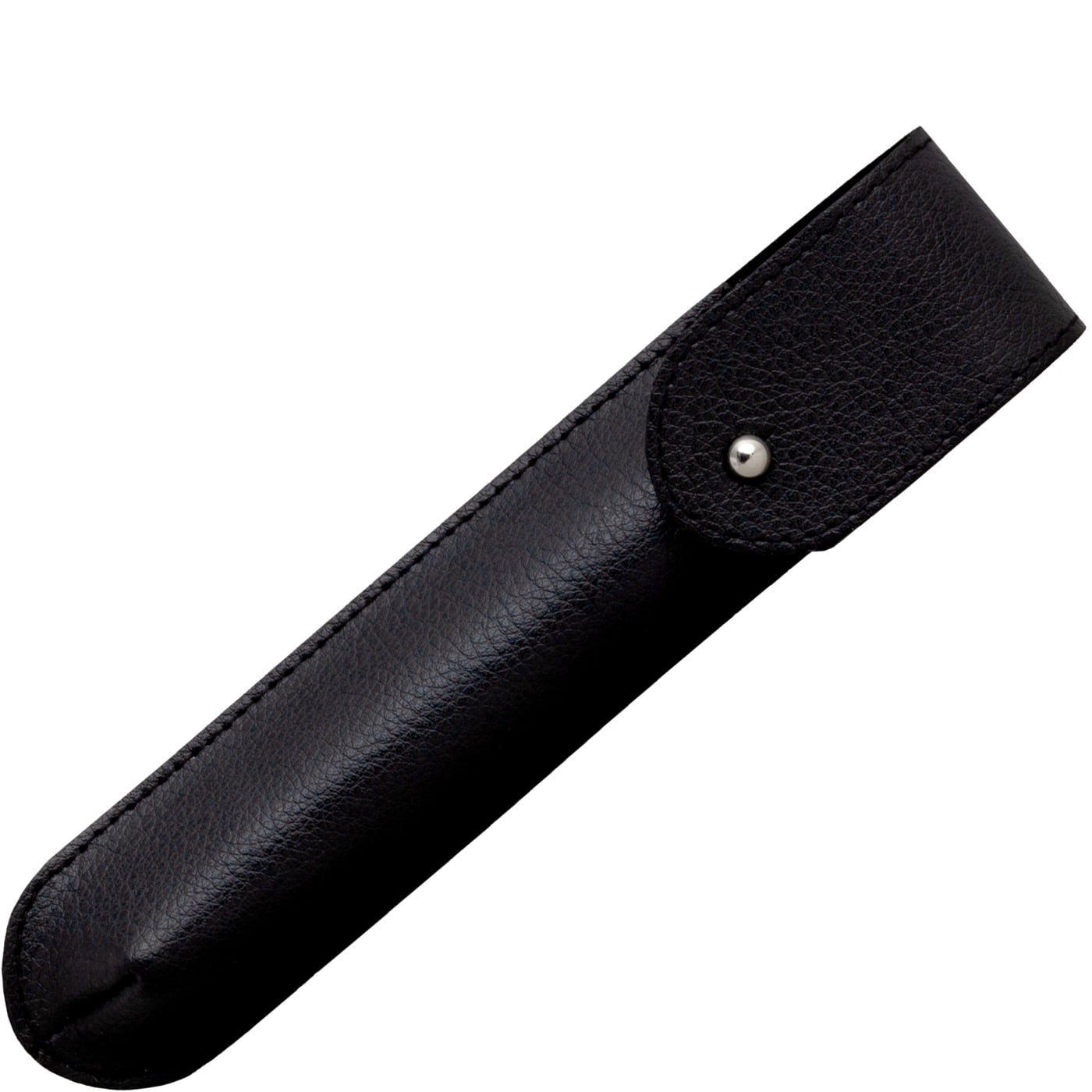 Scheeretui open scheermes - zwart rundleder