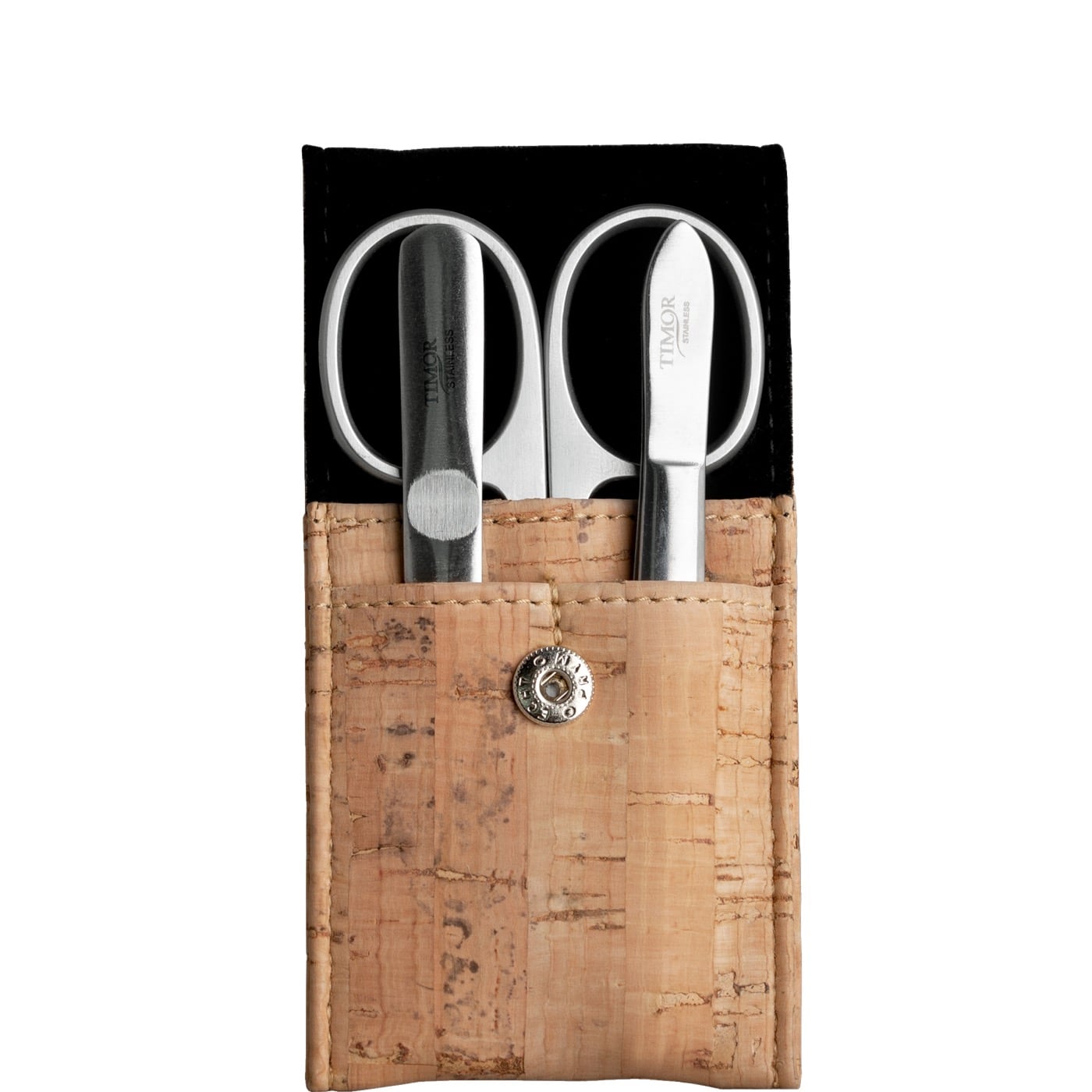 Manicureset 3-delig - veganistisch kurkleder