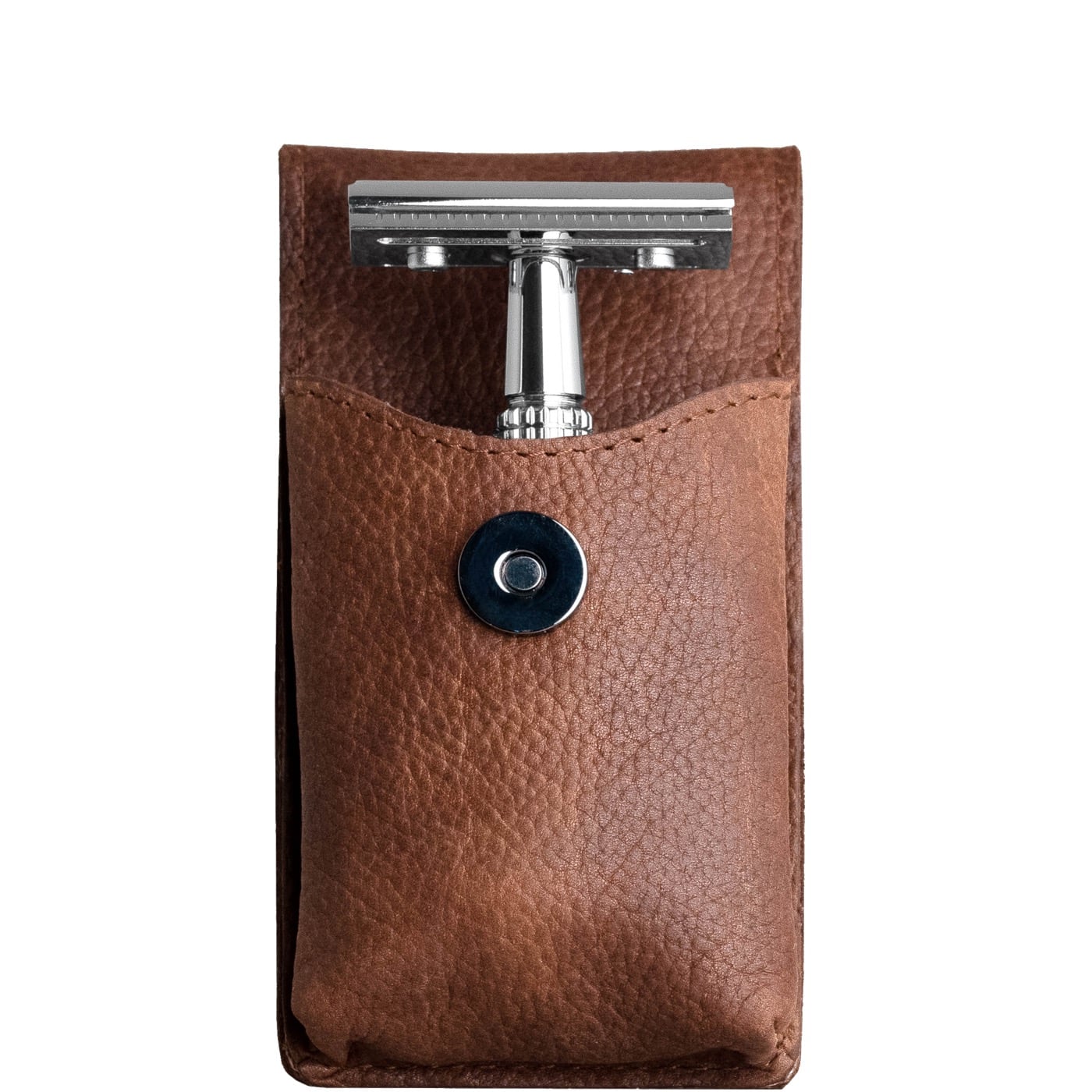 Scheeretui Safety Razor & Blades – Bruin Leder