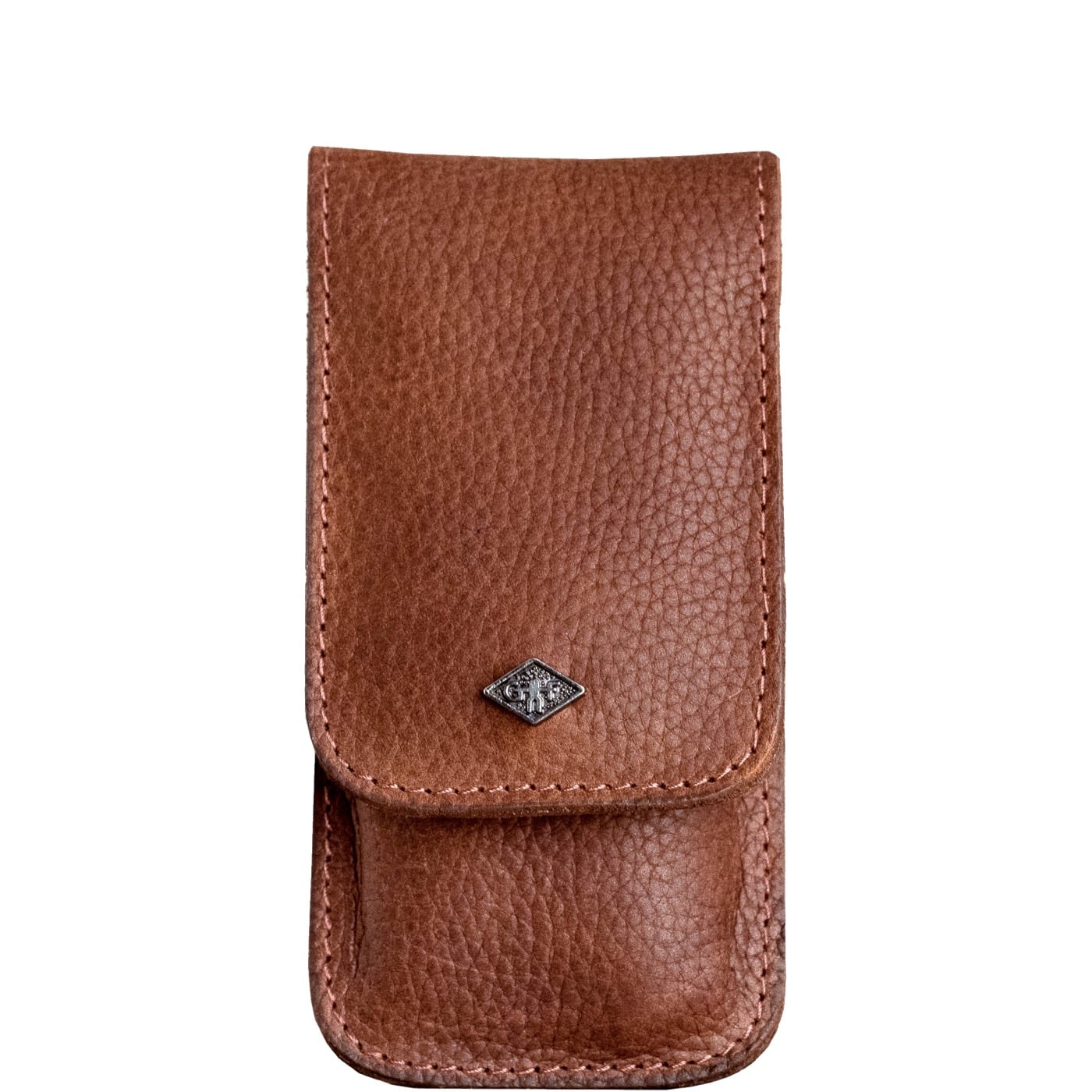 Manicureset 3-delig - rustiek bruin leder