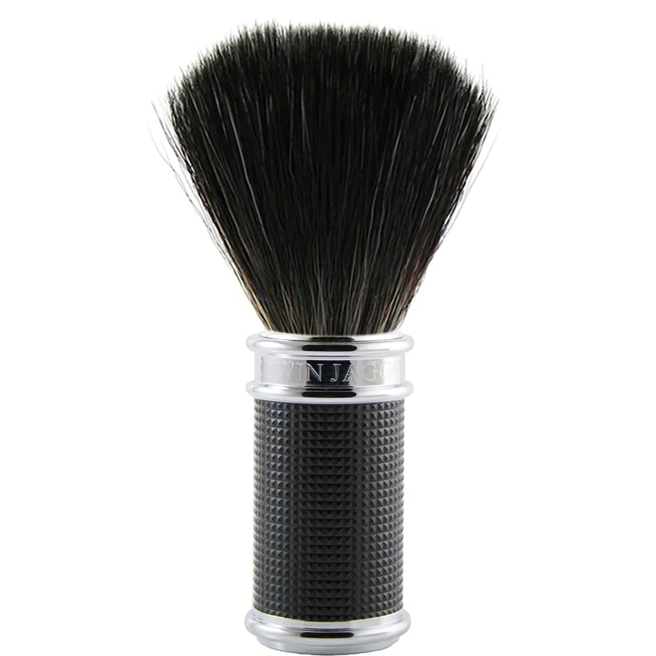 Scheerkwast 3D Diamond - Black Fibre - Zwart/Chroom 