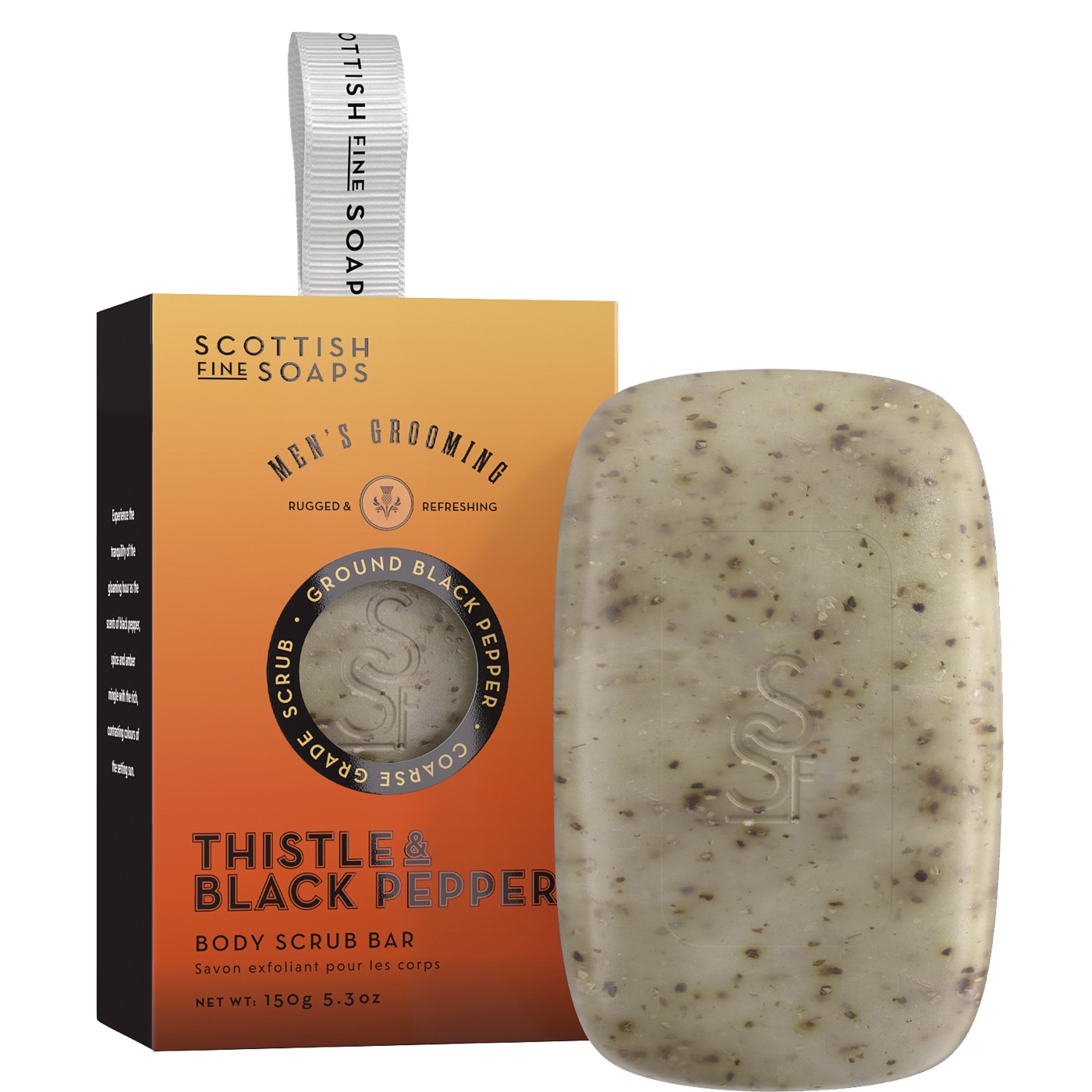 Body Scrub Bar Thistle & Black Pepper